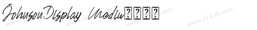 JohnsonDisplay Mediu字体转换